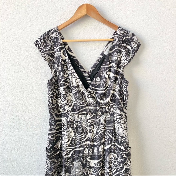 Anthropologie Moulinette Soeurs Swirling Villages dress Size 10 Women's - Picture 3 of 8